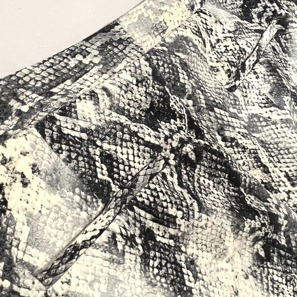 ~ ZARA Basic MED Snakeskin Pattern High Rise White Grey Black Cream Lightweight - Picture 11 of 13